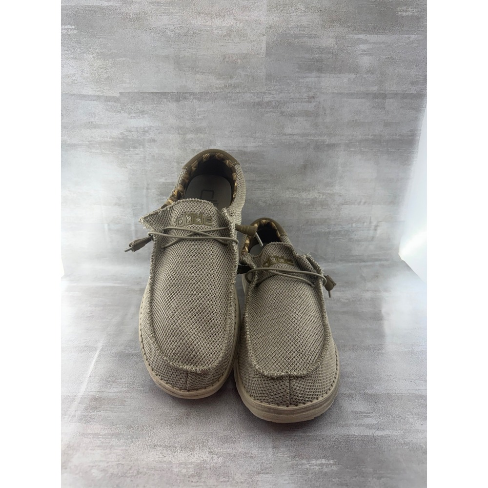 Hey Dude Wally Sox Beige Men Size 12 Slip On Loafers 110350500